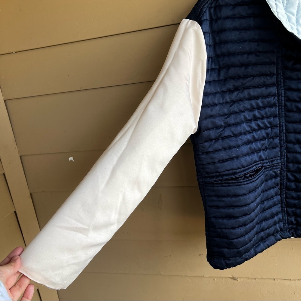 UO Quilted Satin Colorblock Jacket - Size Small - Winter Spring - Picture 3 of 7